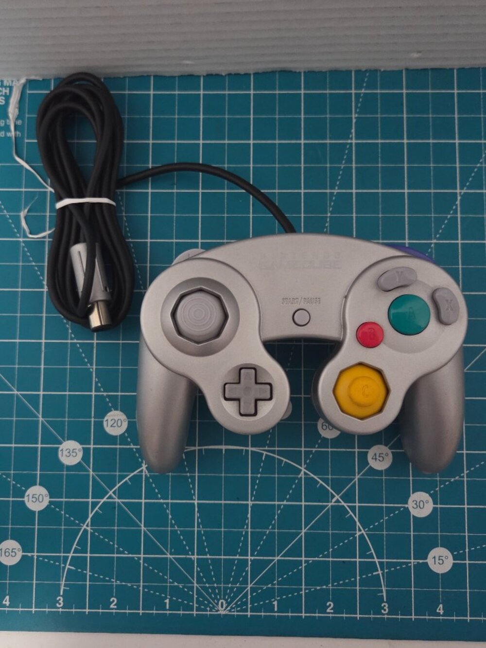Official Nintendo GameCube Controller Silver OEM DOL-003 Authentic Tested